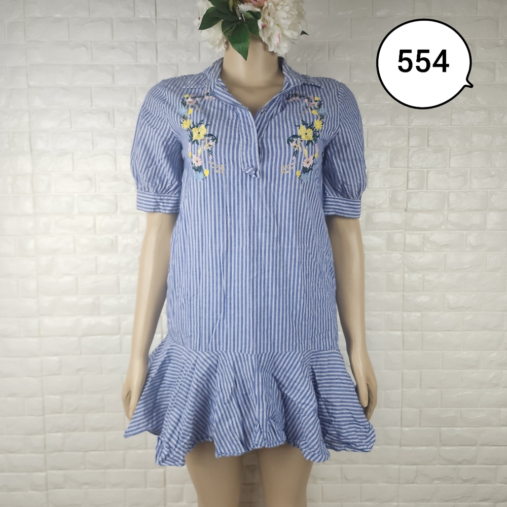 seifini small blue stripe dress
